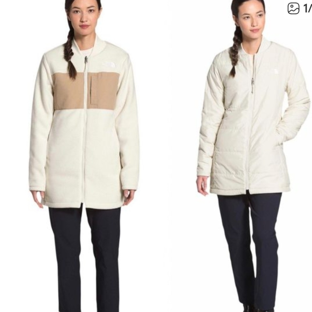 The NorthFace Womens Reversible Insulated Heatseeker Khaki Jacket Size Small NWT